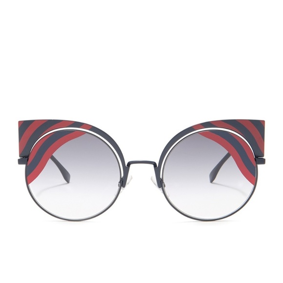 FENDI 53mm Cat Eye Red Sunglasses NWT - Picture 3 of 6